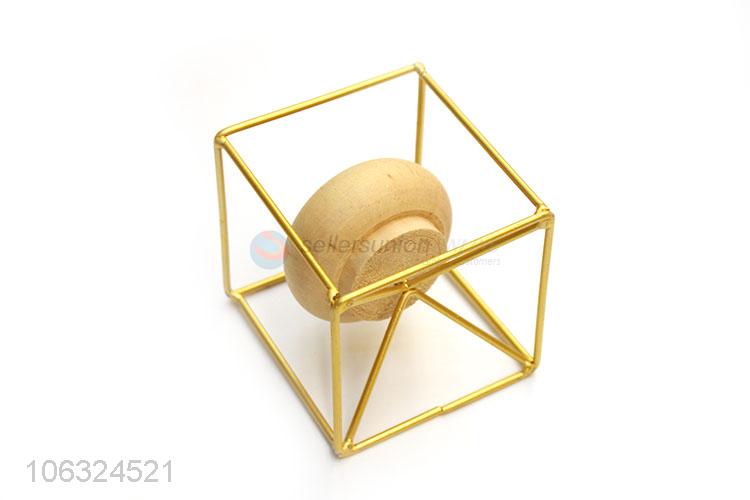 Wholesale Metal Wire Geometric Gold Candle Stand Holder Candlestick