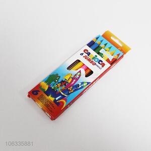 Newly designed popular 6pcs wooden color pencils