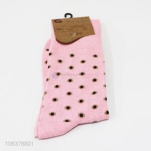 Newly designed women winter jacquard knitting long socks