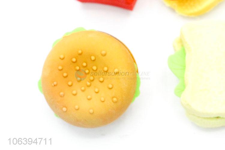 Wholesale custom school stationery kids 3D TPR eraser set