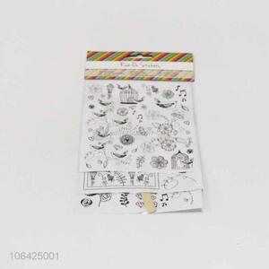 Promotional decorative stickers kids rub-on stickers