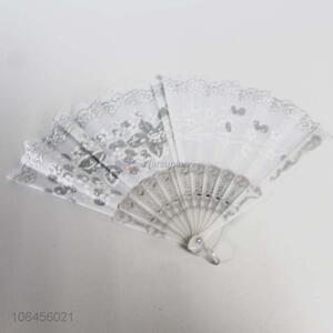 Suitable price folding flower hand fan pvc hand fans