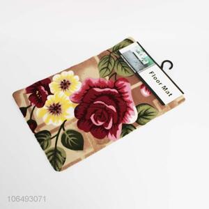 New products exquisite flower printed floor mat door mat