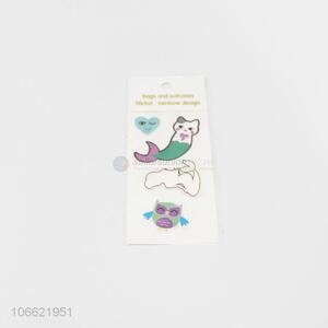 Newly designed 3d cartoon puffy pu sticker for cell phones, laptop