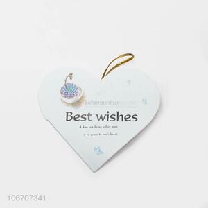 Professional supplier custom logo heart shape paper greeting card