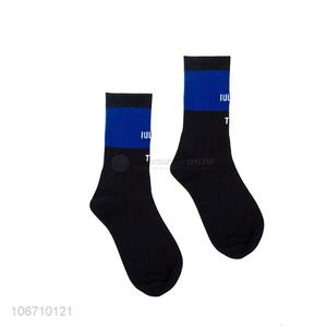 Custom Design Modern Style Mid Calf Crew Socks Mens Cotton Socks