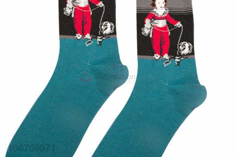 Good Quality Men Mid-Calf Length Sock Fashion Breathable Cotton Socks