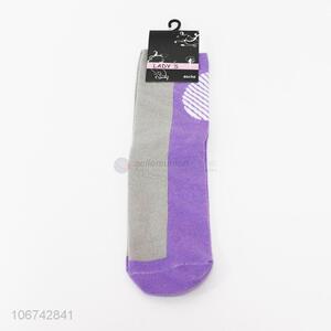 Hot Selling Breathable Mid-Calf Length Sock Women Cotton Socks