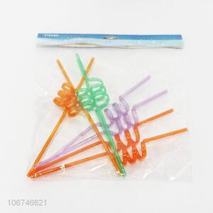 Unique Design 8 Pieces Colorful Modelling Straw