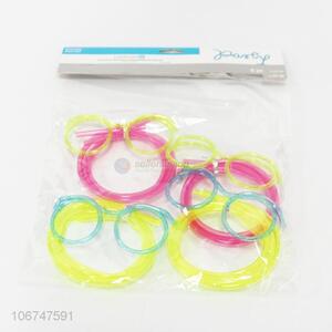 Creative Design 4 Pieces Glasses Shape Colorful Straw