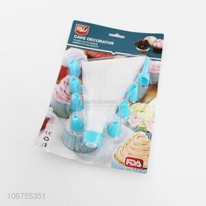 Wholesale 9pcs pastry bag and cake decorating nozzle set