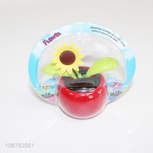 Factory Wholesale Sunflower Solar Power Flip Flap Dancing Toy