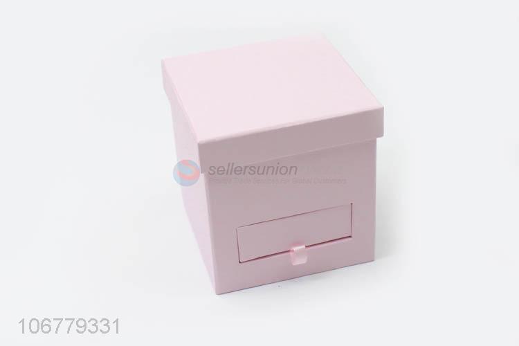 Credible quality square paper gift box with drawer