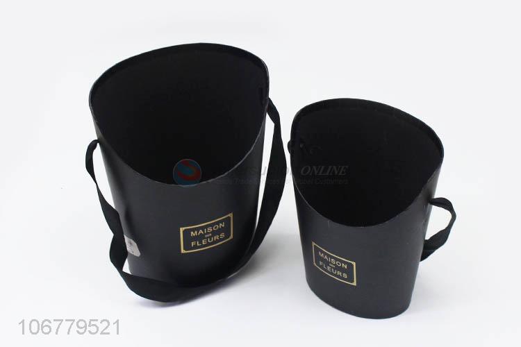 Promotional price luxury bucket shape paper gift box