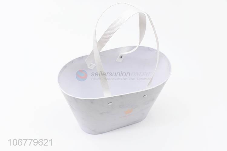 Factory price handheld basket flower decoration paper gift box