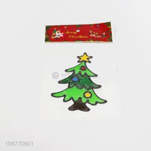 Newest Colorful Christmas Tree Shape PVC Window Stickers