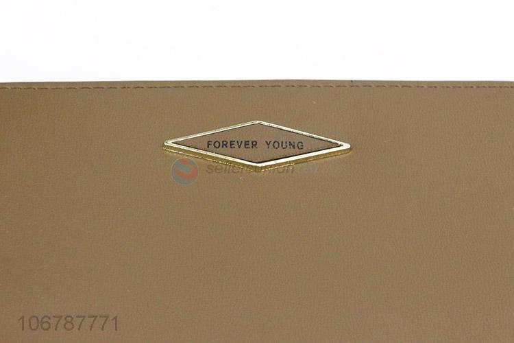 Top Quality Double Zipper Womens Purses Fashion Card Holder