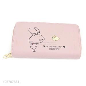 Cartoon Rabbit Pattern Double Zipper Wallets For Women