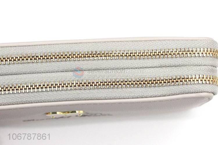 Good Quality Double Zipper Long Wallets For Women