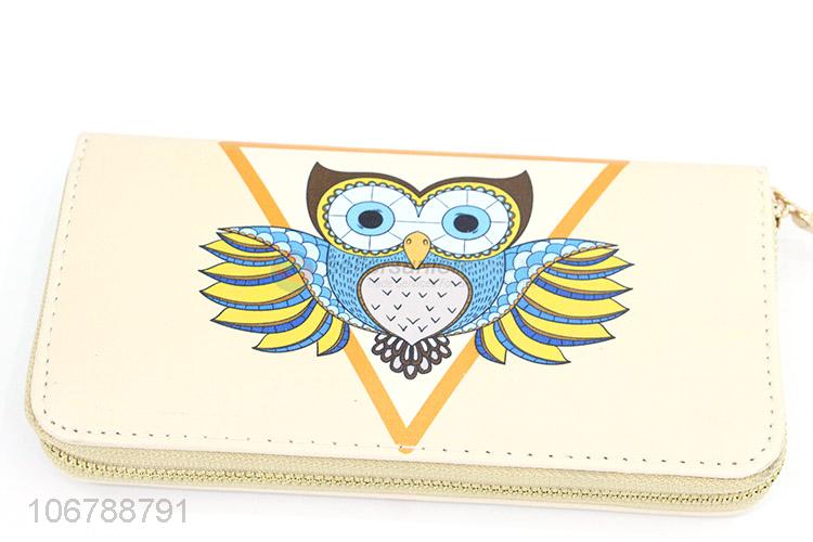 New Arrival Owl Pattern PU Leather Card Holder Ladies Purse