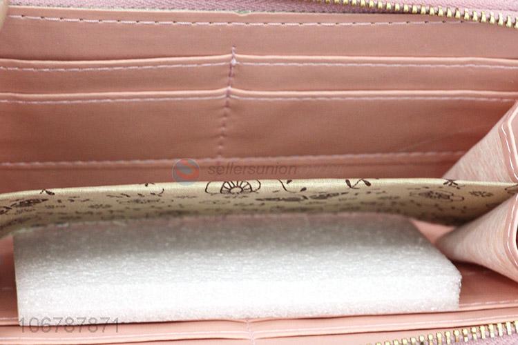 Good Quality Double Zipper Purse Colorful Wallets