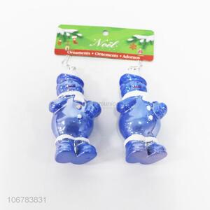 Cheap Price Blue Christmas snowman Shaped Christmas Ornaments