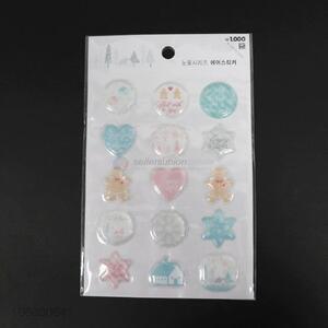 Hot selling 15pcs pvc puffy stickers for decoration