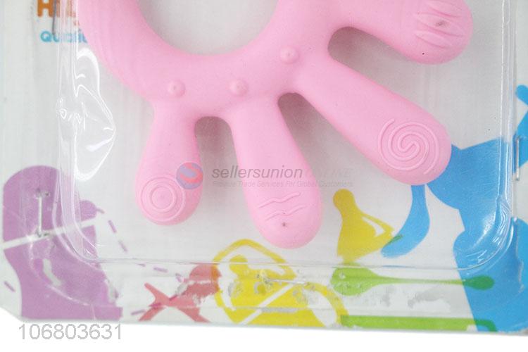 China maker soft food grade silicone baby teether chew toys