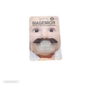 Latest style cartoon moustache silicone baby nipples teething pacifier