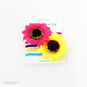 Good Quality Artificial Sunflower Hair Ring Set