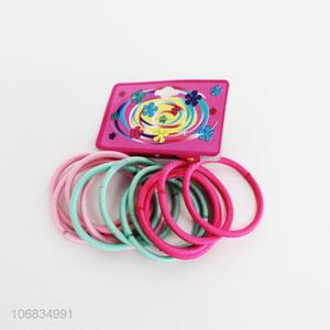 Hot selling 12pcs colorful elastic hair bands