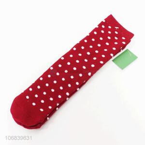 Fashion Wave Point Long Socks Ladies Warm Sock