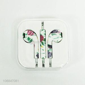 Wholesale popular exquisite flower printed in-ear earphones