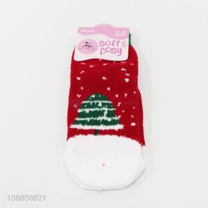 Low price fashion soft women Christmas socks