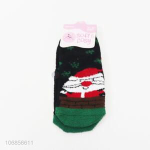 High sales ladies winter warm santa claus socks