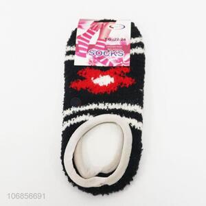 Promotional items women winter striped fluffy socks