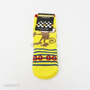 Factory wholesale men cartoon monkey cotton socks