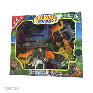Simulation Plastic Zoo Animal Model Toy Set For Children