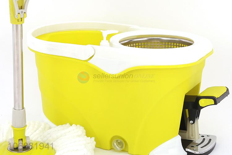 China OEM 360°spin microfiber cleaning mop with easy wring mop pedal bucket