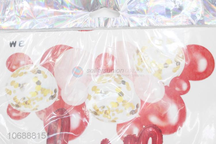 Hot items wedding party supplies love shaped aluminum foil balloons