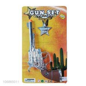 Popular Kids Toy Gun Plating Cowboy Gun And Police Badge Set