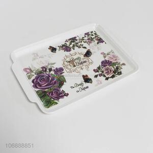 Good Sale Flower Pattern Melamine Tray