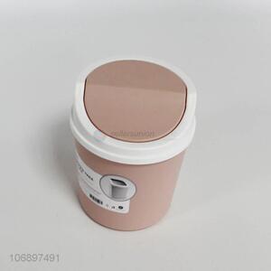 High quality office tabletop flip cover trash can waste Bin