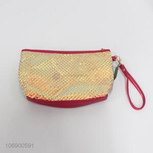 Competitive price trendy shiny women pvc cosmetic bag