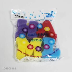 Creative Design Letters Shape Colorful Shower Sponge