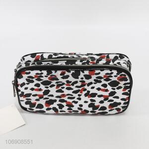 New items trendy leopard print pvc cosmetic bag