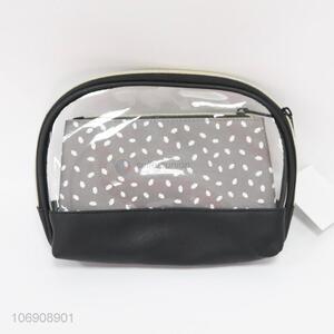 Competitive price transparent pvc cosmetic bag set