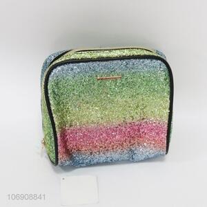 Wholesale fashion shiny  pvc cosmetic bag makep bag