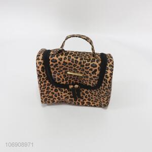 New items fashion leopard print pvc cosmetic bag handbag