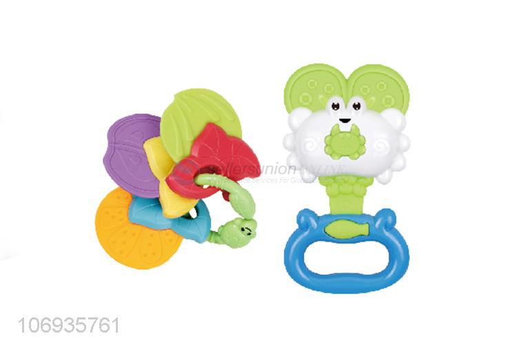 Custom Infant Educational Toy Plastic Baby Rattle Bell Toys Set